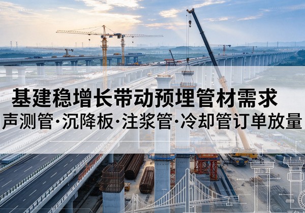 贵德基建稳增长带动预埋监测管材需求，声测管、沉降板、注浆管订单持续放量