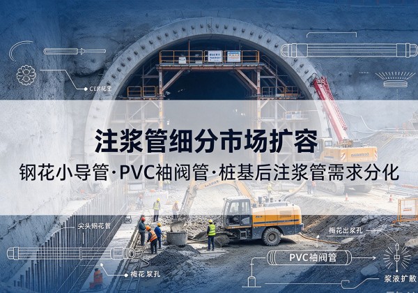 贵德注浆管细分市场扩容，隧道钢花小导管、PVC 袖阀管、桩基后注浆管需求分化